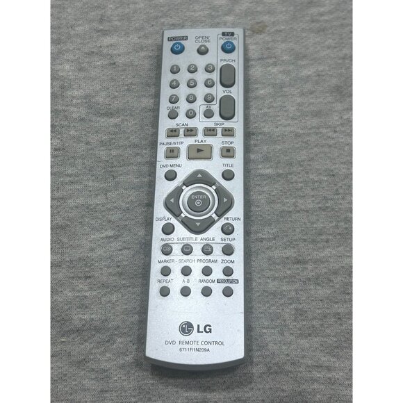 LG DVD Remote Control 6711R1N209A Wireless Silver - Picture 1 of 7